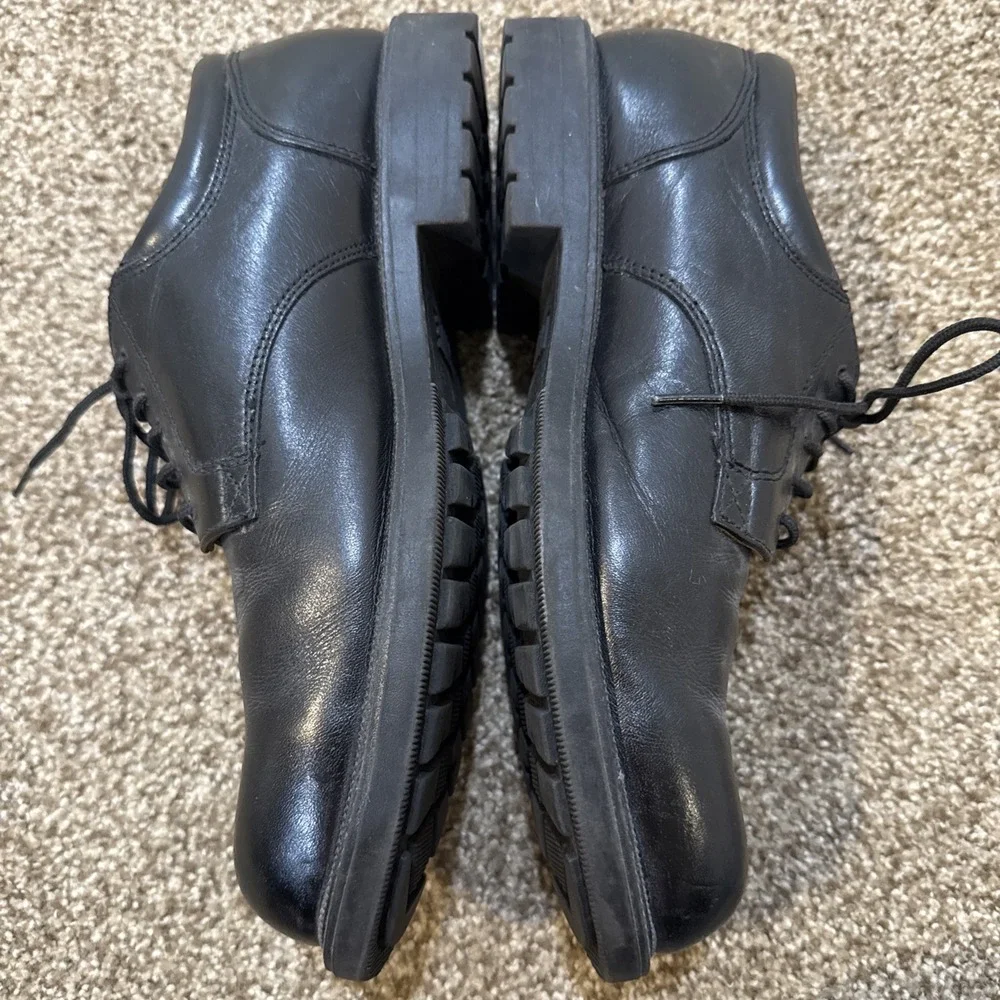 Frye Oxford Mens Black Leather Low Top Cap Toe Oxfords Shoes Lace up 8.5